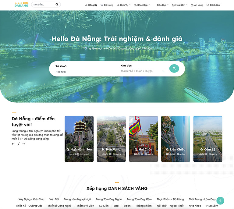 HelloDaNang nền tảng Review ở Đà Nẵng